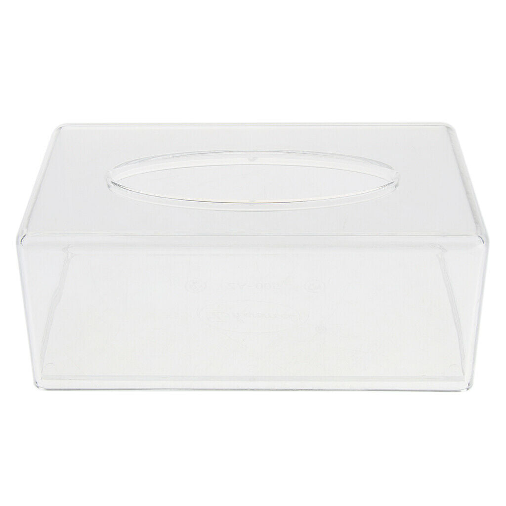 Compact Clear Tissue Dispenser Case Facial Paper Towel Box Large Capacity