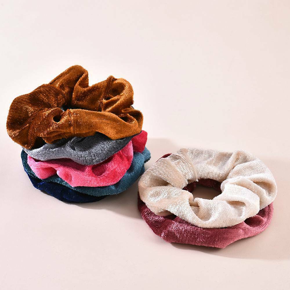 12 PCS Velvet Hair Scrunchies Hair Ties Elastic Hair Bands Ropes for Women Girls