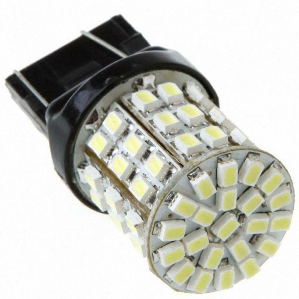 4 Pcs. 7443 7440 T20 White LED 64 SMD Tail Brake Bulbs