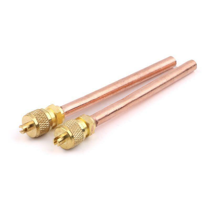 10x Air Conditioner Refrigeration Access Valves 6mm OD Copper Tube Filling Part