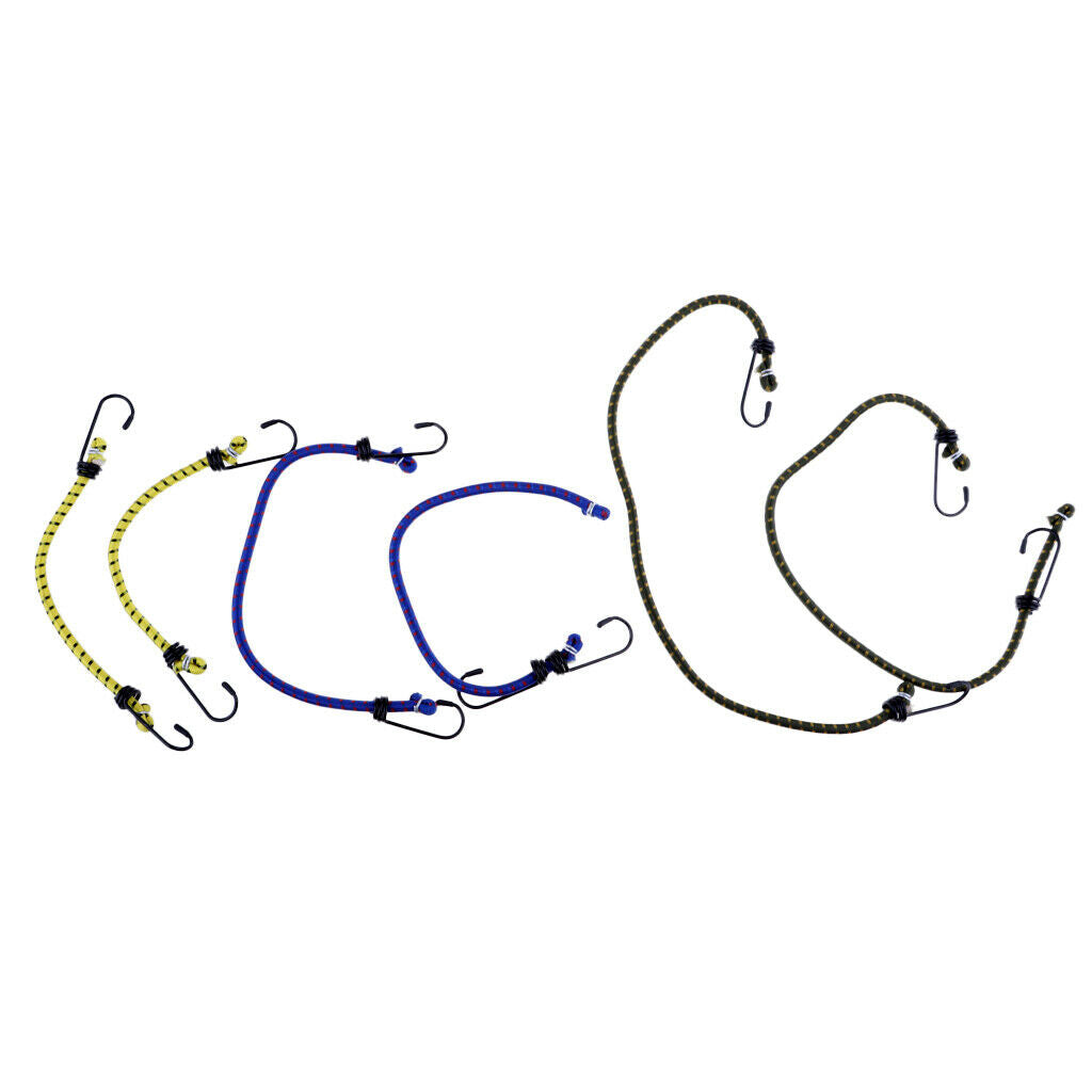 6 pieces elastic heavy duty bungee ropes luggage tension straps luggage cord