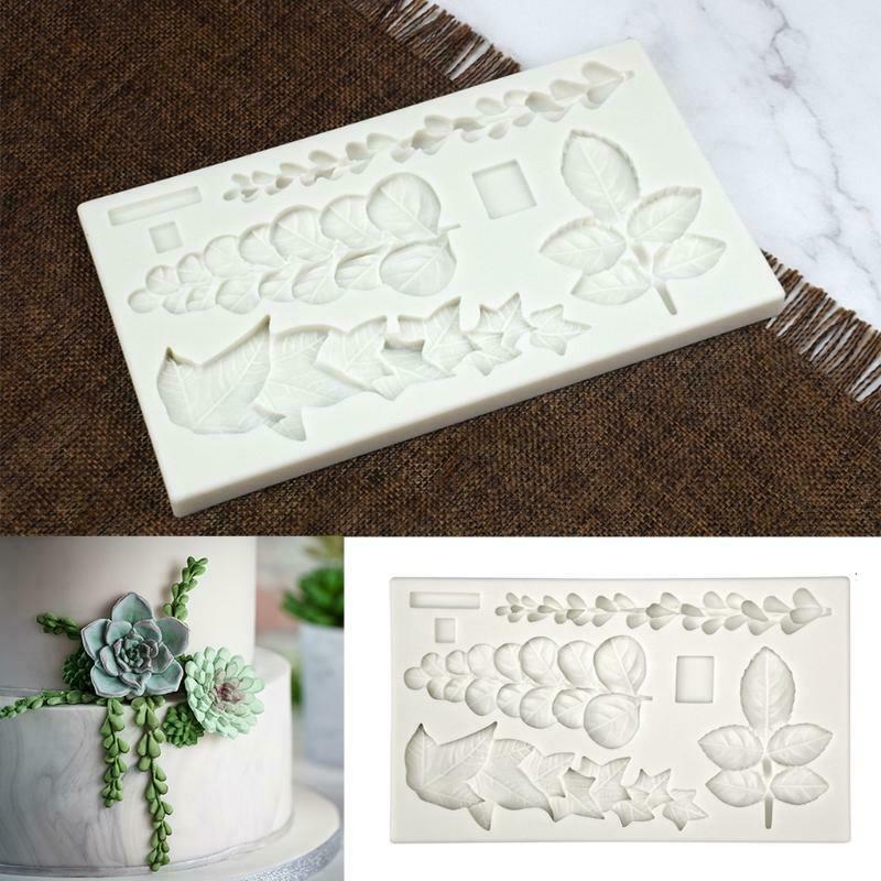 Silicone Material Succulent Leaf Decoration Fondant Candy Mold for DIY Chocolate