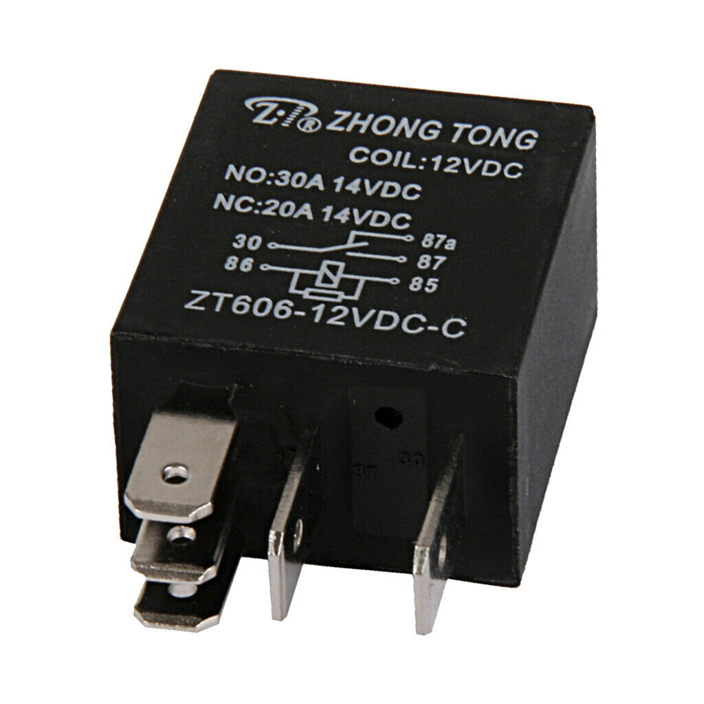 ZT606-12V-C-R DC 12V 20A/30A AMP SPDT Relay Relays 5 Pins for Car Truck Vehicles