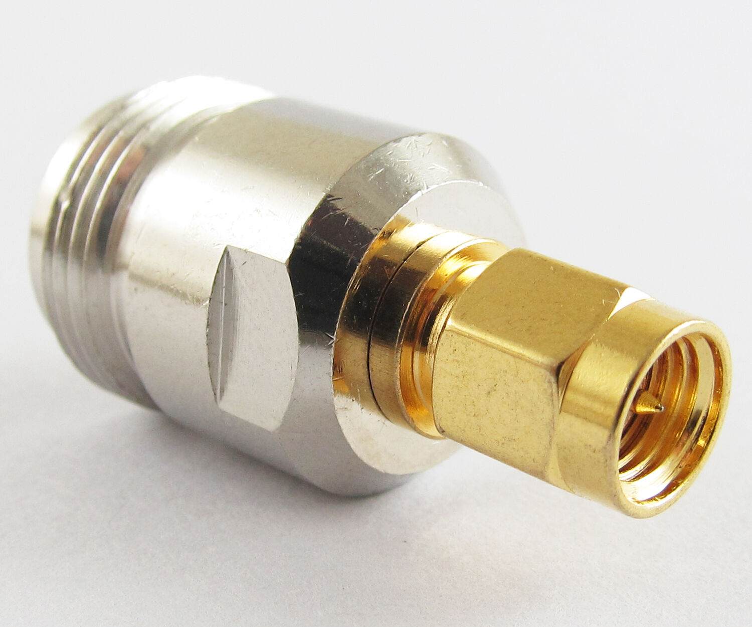 1pc Brass SMA Plug Male to N Jack Female Straight RF Coax Adapter Connector New