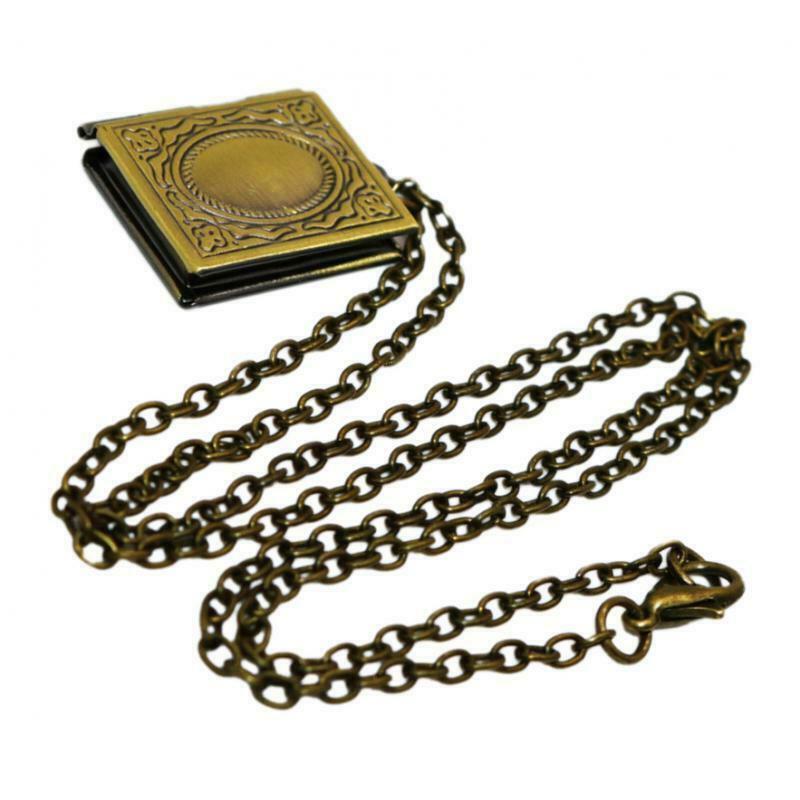 Retro Womens Religious Necklace DIY Lipstick Perfume Lockets Chain Jewelry