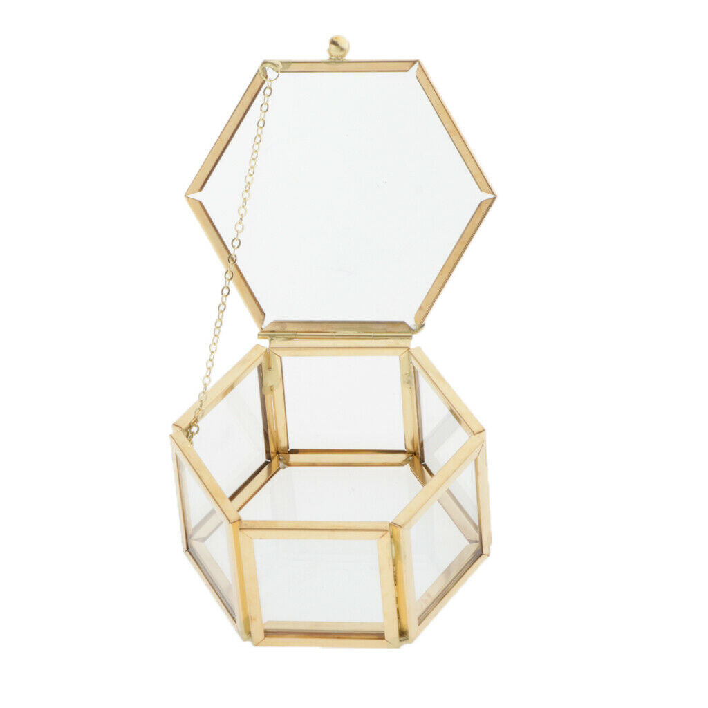 Vanity Glass Jewellery Organizer Box Display Flowers Holder for Ring Earring