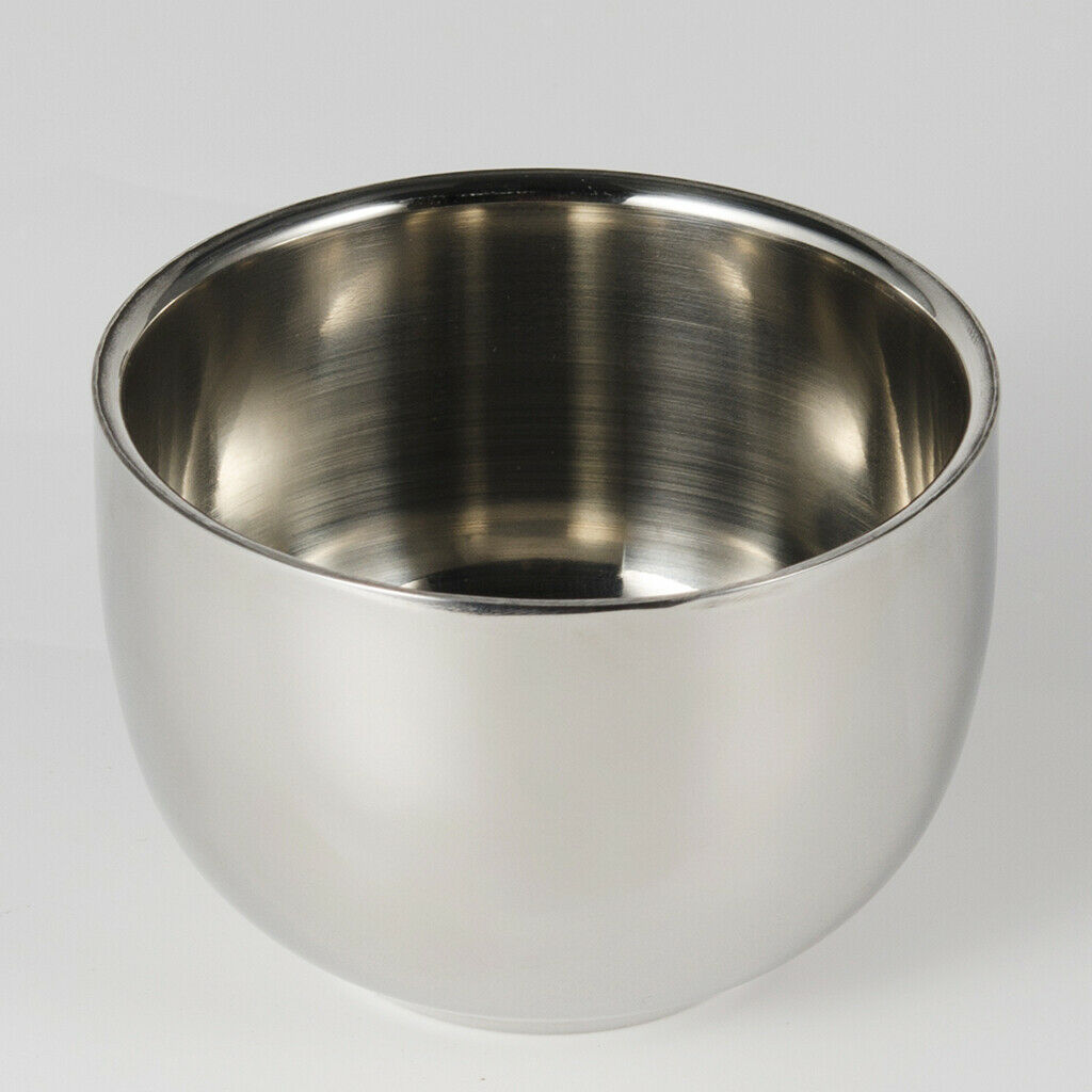 Stainless Steel Shaving Brush Shaving Bowl/ Mug Brush Stand Holder Set Gift
