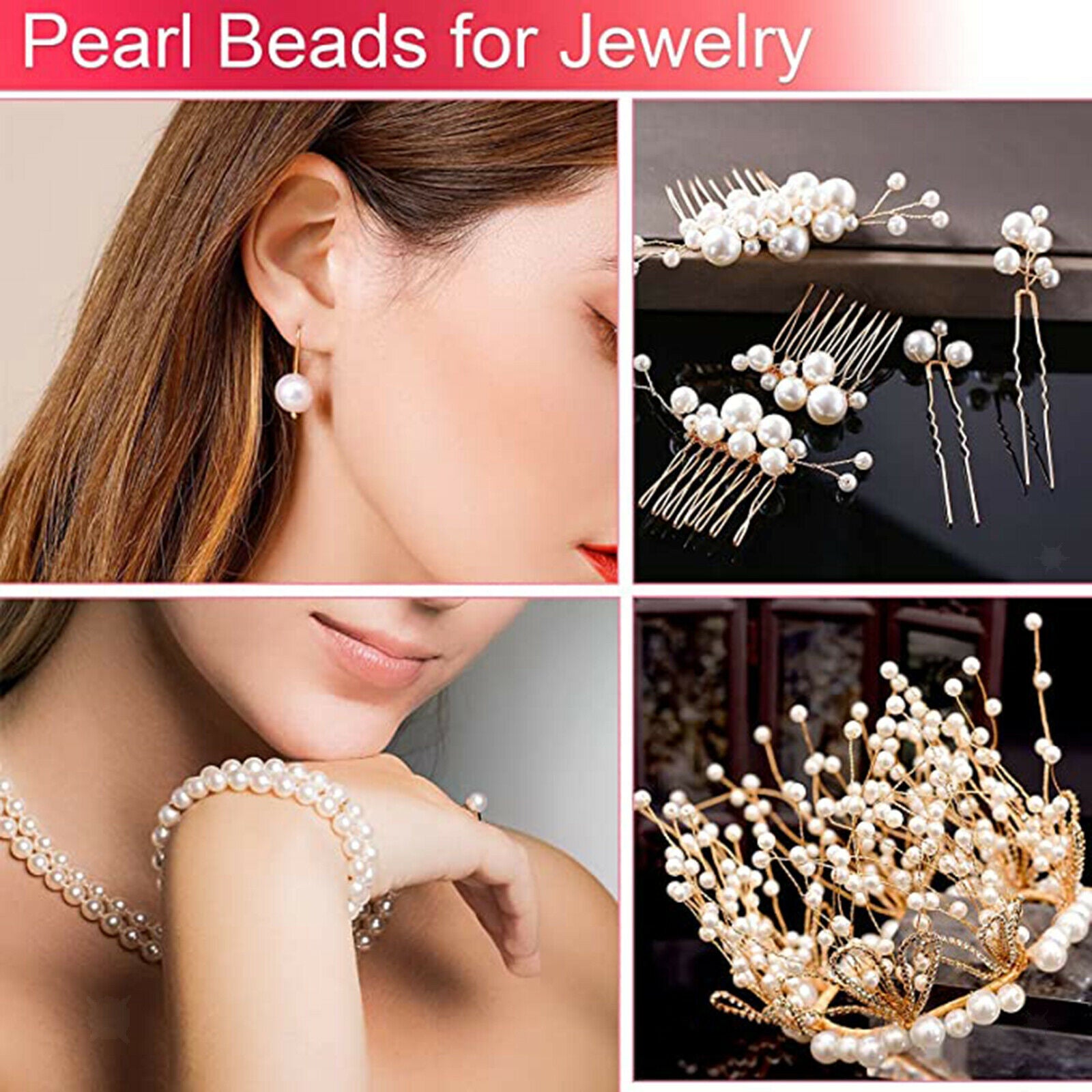 470 Pieces Spacer Beads DIY Bracelet Choker Earrings Jewelry Repairing