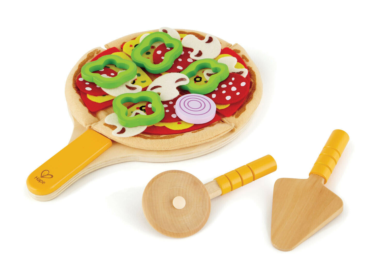 E3129 HAPE Homemade Pizza Wood Set [Playfully Delicious] Children Age 3yrs+ 31pc