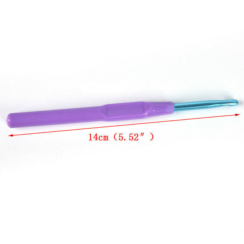 6pcs/set Multifunctional Plastic Handle Aluminum Crochet Hooks Knit Needl.l8