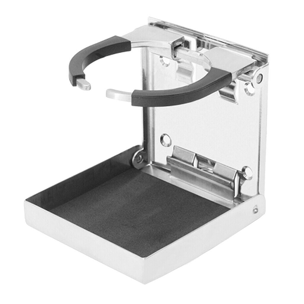 Stainless Steel Folding Drink Cup Holder Adjustable for Marine/Boat/Car/RV