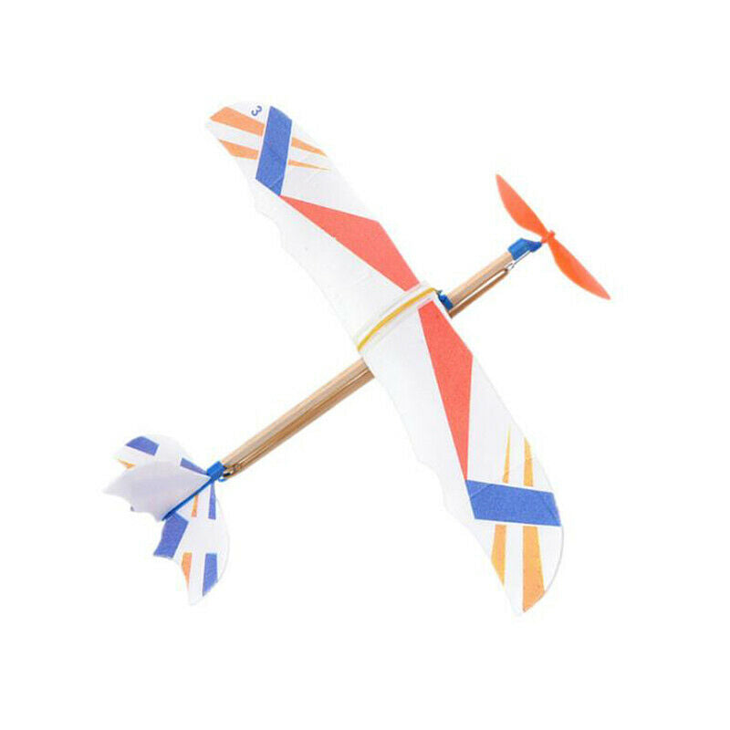 Rubber Band Elastic Powered Aircraft Glider Flying Plane Airplane DIY Kid.l8