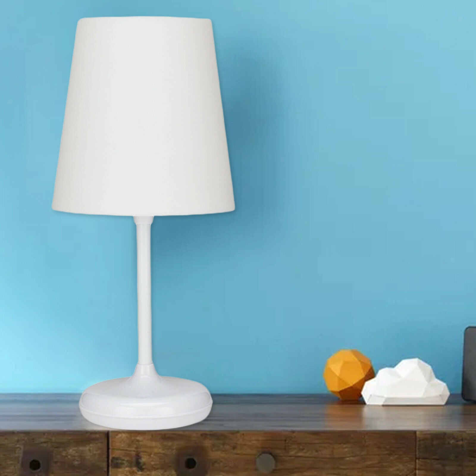 Touch Sensor Table Lamp Nightstand USB Powered Hotel Lights Photo Props