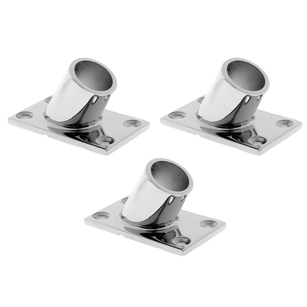 3pcs Pcs Stainless Steel Handrail Square Stanchion