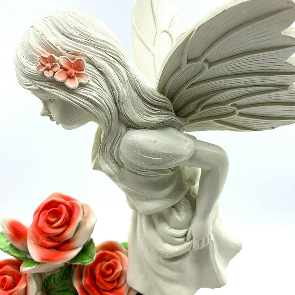 Garden Angel Flower Fairy Statue Micro Landscape for Home Outdoor Garden