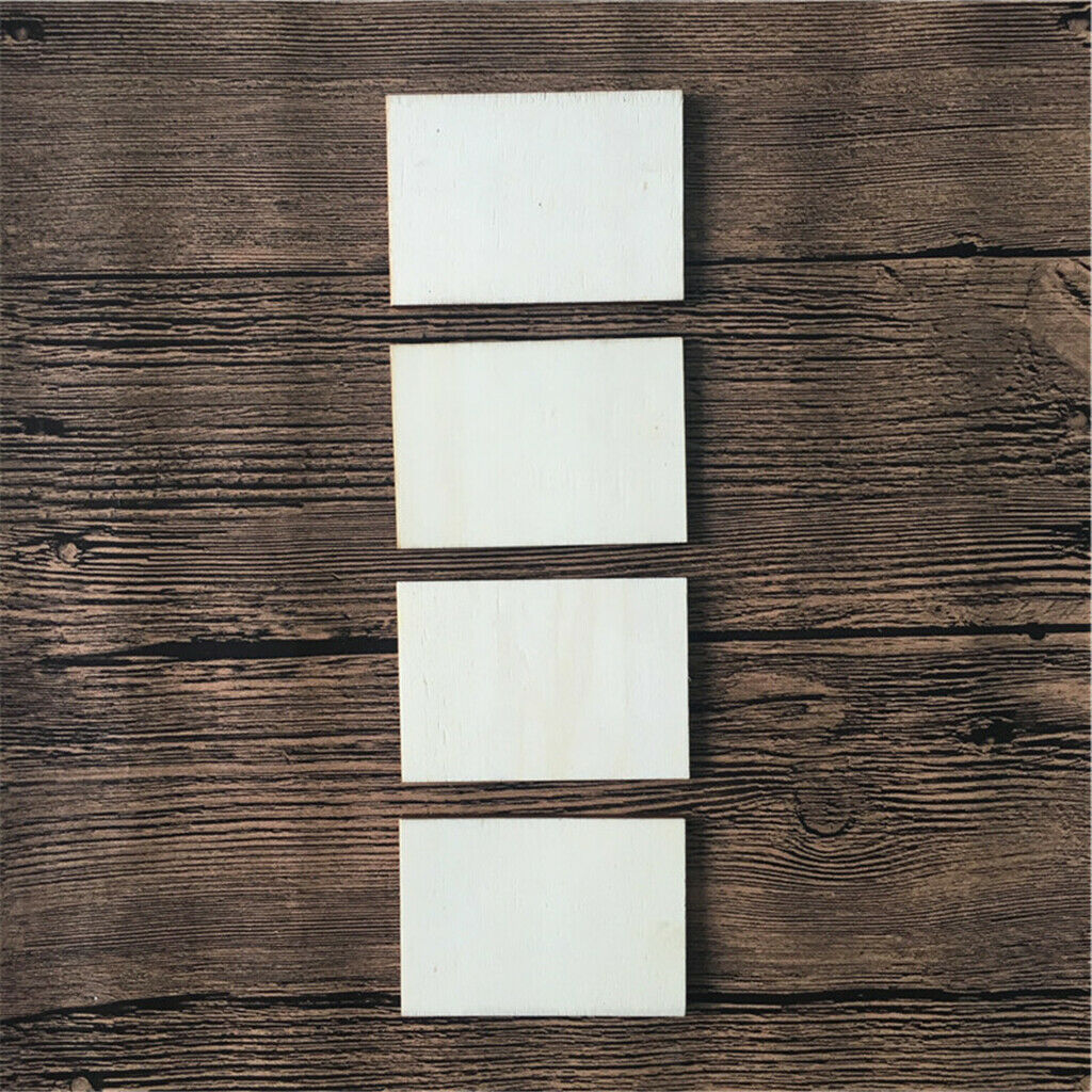 40pcs Plywood Sheets for Craft, Pyrography, DIY Wood Plaque Home Decor Signs
