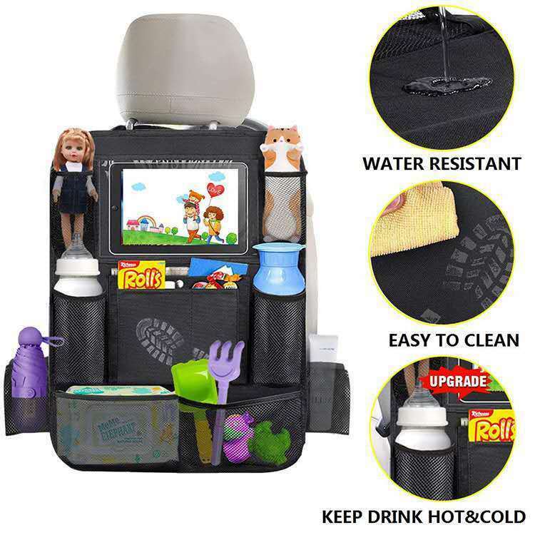 Waterproof Car Back Seat Organizer Storage Bag Universal Auto Backseat Protector