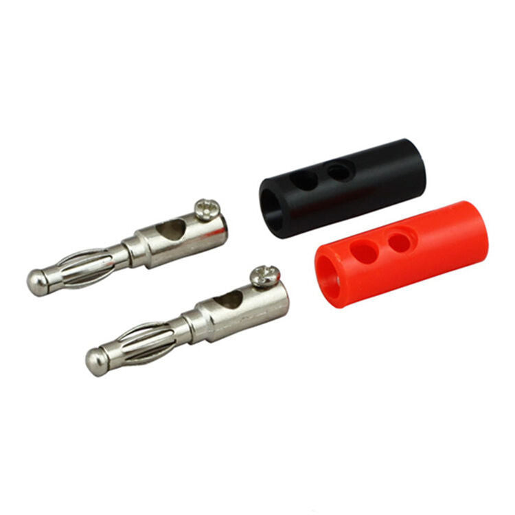 10Pcs Banana Plug 4mm Speaker Connector Black & Red New