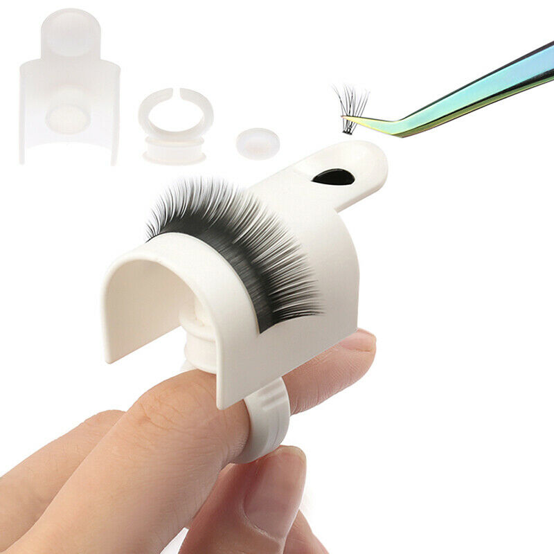 3pcs/set Eyelash Extension Glue Ring Adhesive Eyelash Pallet Holder Makeu.l8