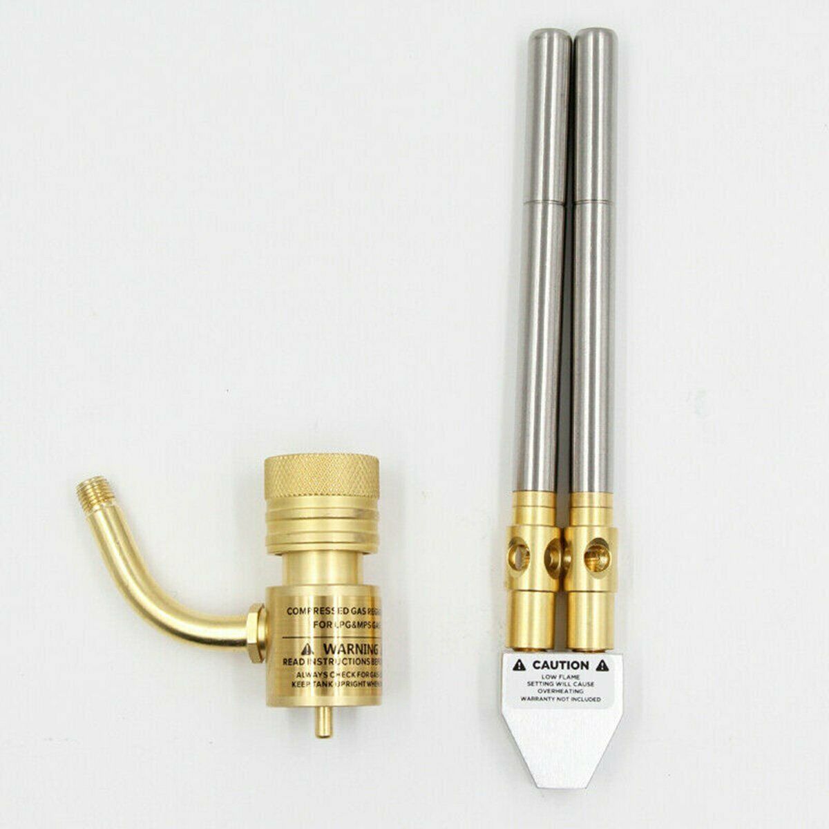 Double Blow Torch Mapp Gas Turbo Torch Brazing Solder Propane Welding Plumbing F