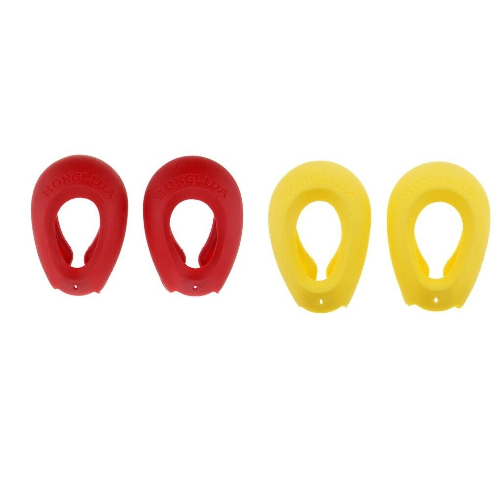 Silicone Ear Shield Salon Hairdressing Ear Cover Protector Muffs Cushion Red