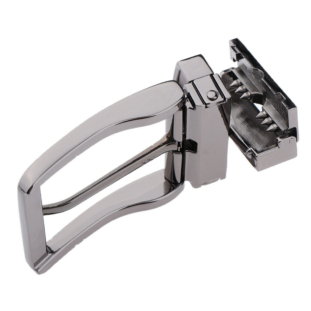3x Reversible Metal Men Boys Belt Buckle Single Prong Rectangle Pin Buckle