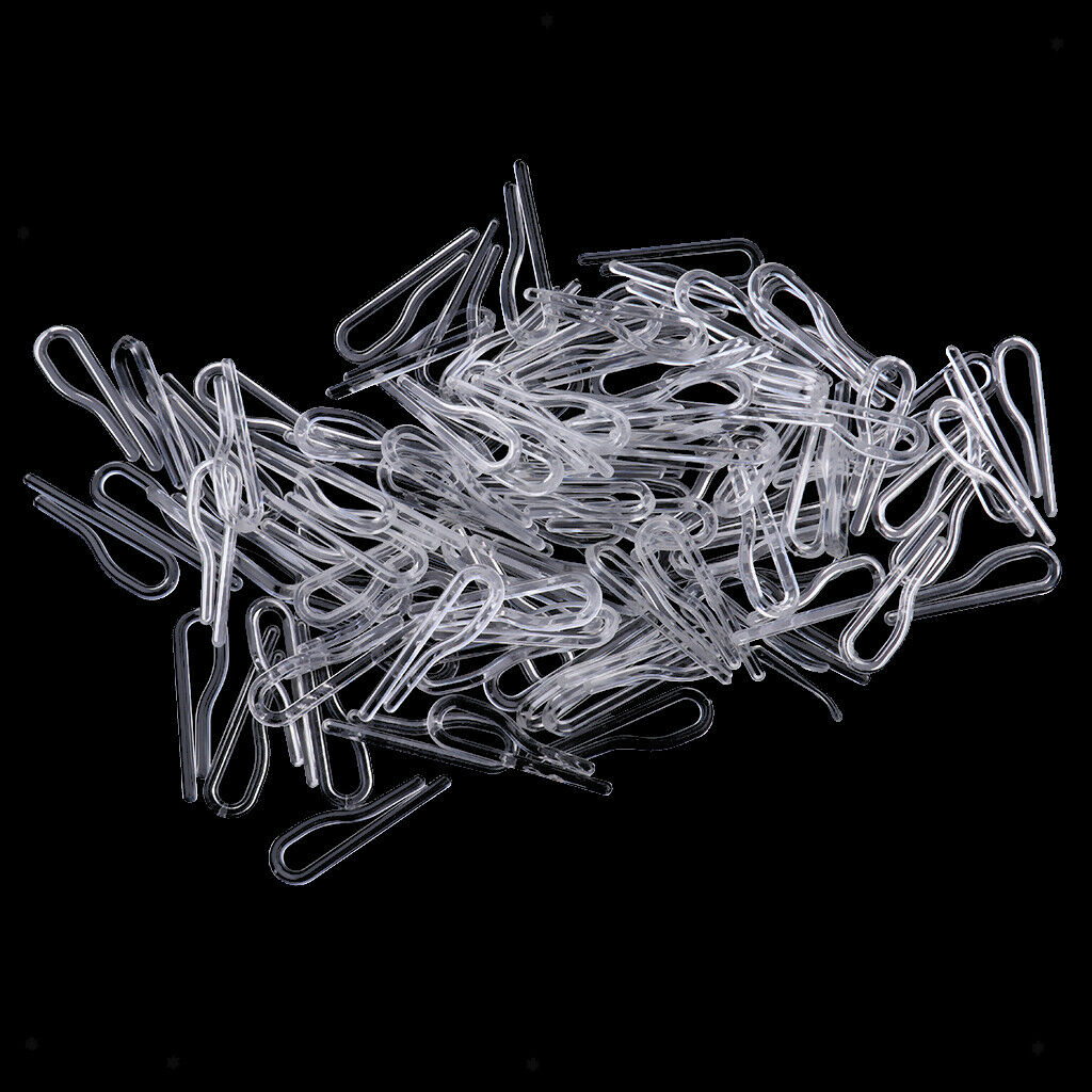 100x Clear Shirt Clips Clothing Plastic Collar Packing Peg Blouse Skirt Clip