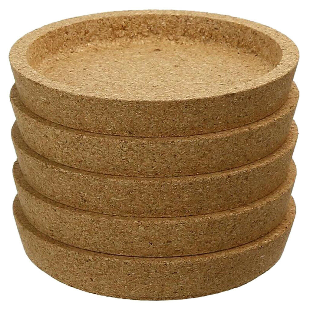 5pcs 10.3cm Natural Cork Coasters Heat Resistant Absorbent Coffee Cup Mat