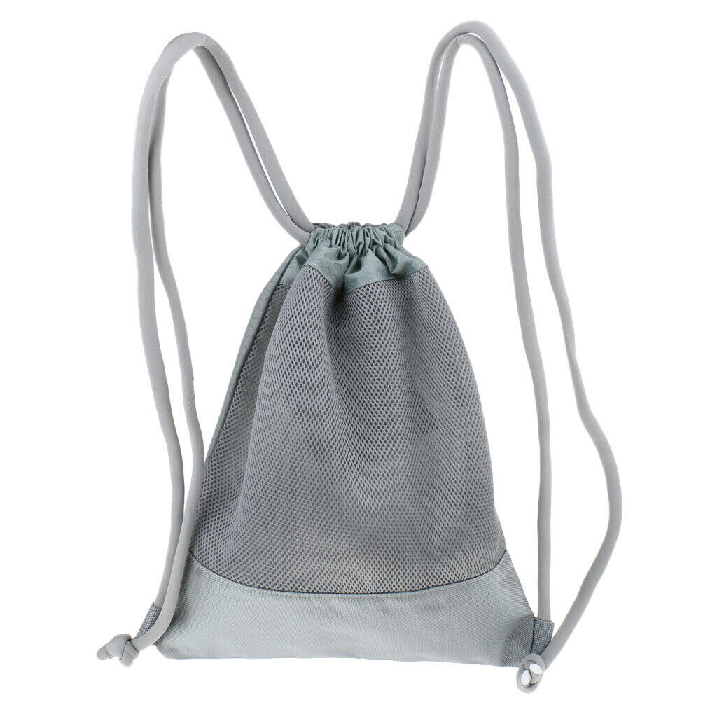 Drawstring Bag For Basketball Beach Snorkeling Swim Gym Gray