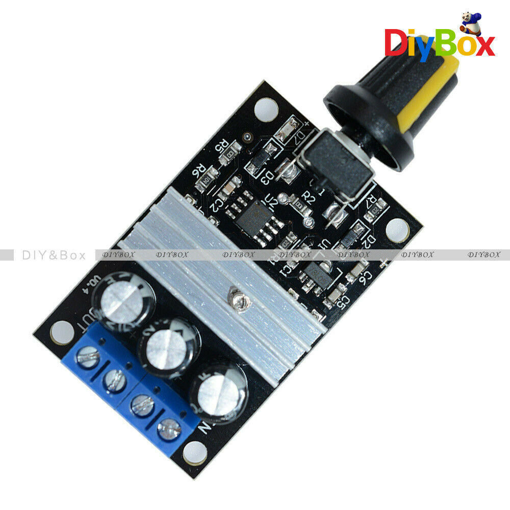 DC 6V 12V 24V 28V 3A PWM Motor Speed Control Switch Controller Black For DC Moto