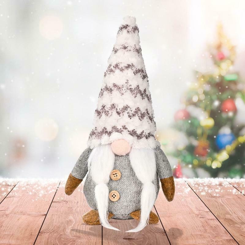 2pc Holiday Gnome Handmade Swedish Tomte Christmas Elf Decoration Table Ornament