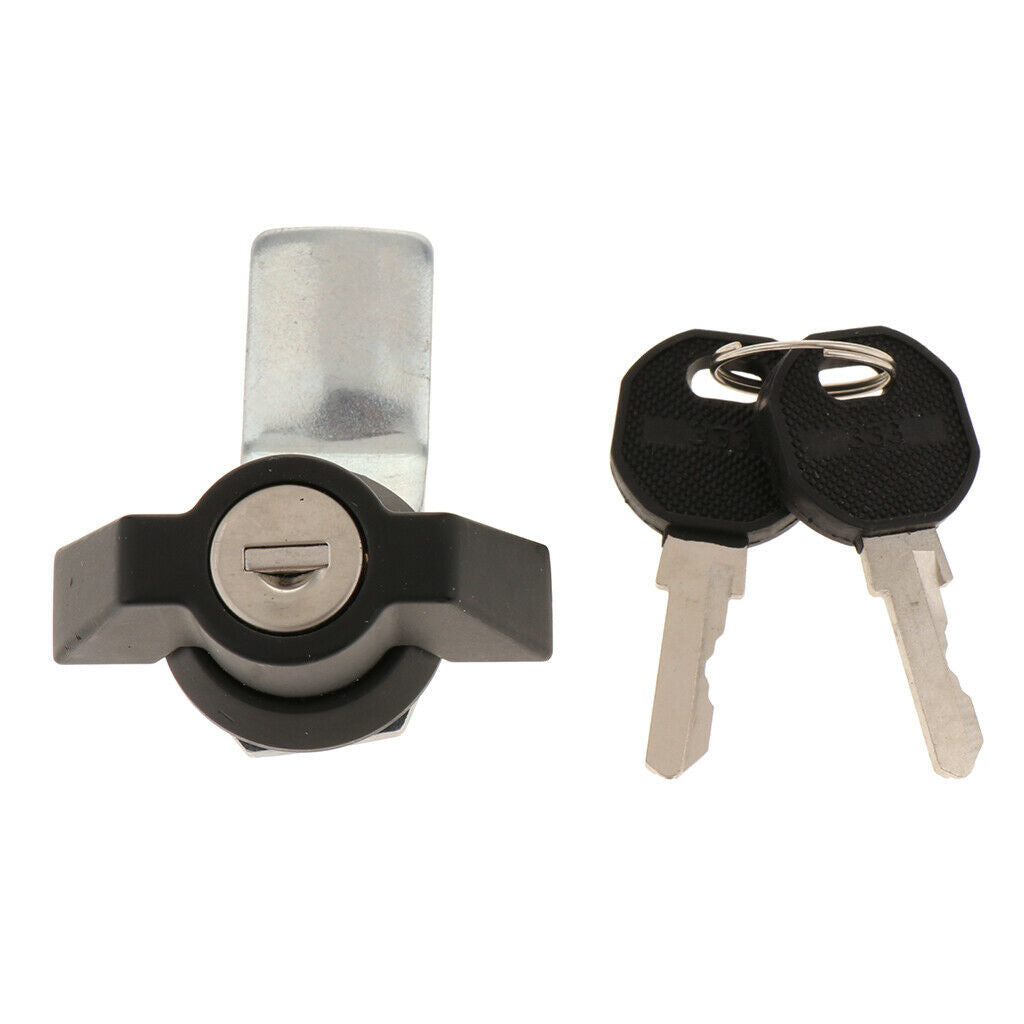 2x Trailer Camper RV Truck Cabinet Latch Handle Rotation Toolbox Lock w/ Keys