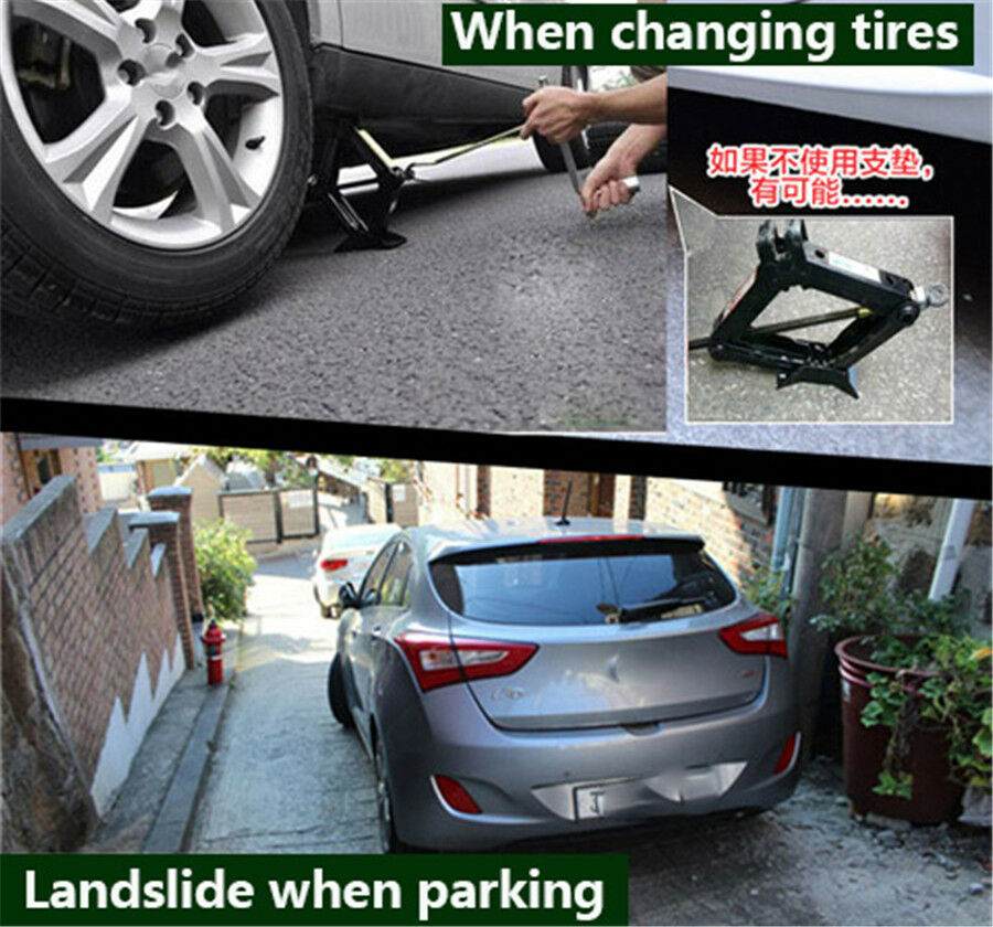 1X Antislip Vehicle Car Truck Wheel Tire Chock Stop Block Slope Anti-slip Black