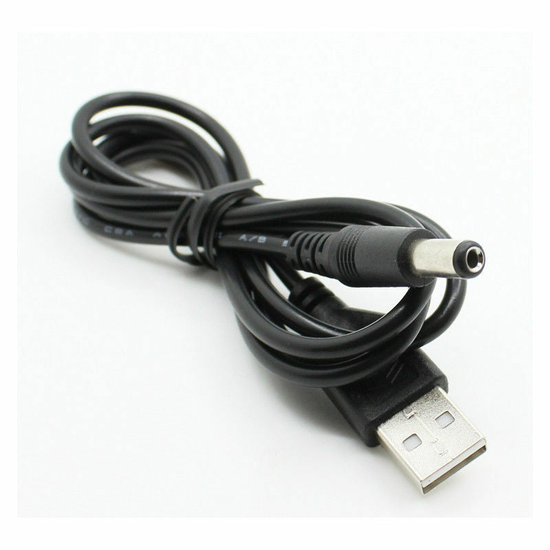 50pcs PC Laptop USB Male to 5V DC 5.5 x 2.1mm Barrel Connector Power Cable