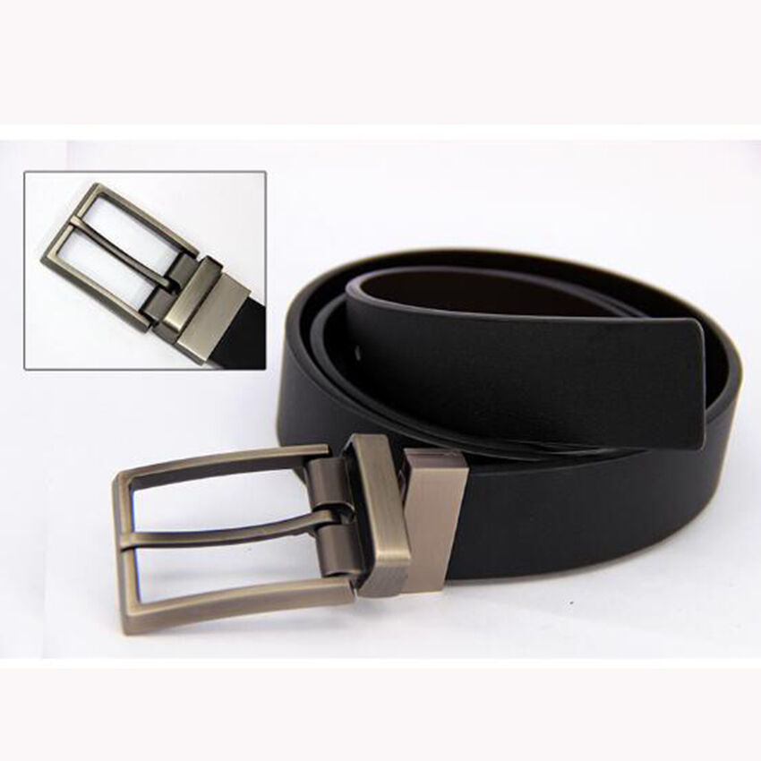 Men's Reversible Leather Belt Classic & Fashion Designs Belts with Pin Buckle