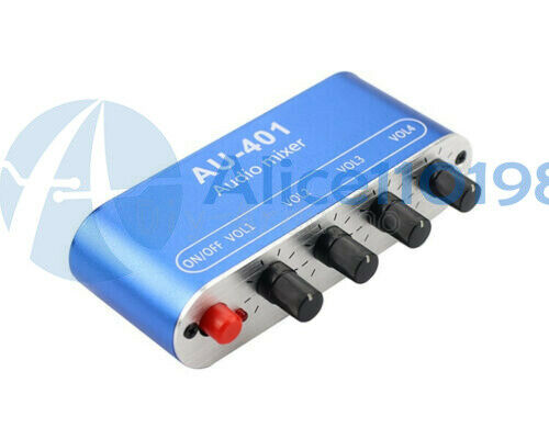 1PC Stereo Audio Signal Mixer Board Mix 2way 4way Input 1way Output DC 5-12V