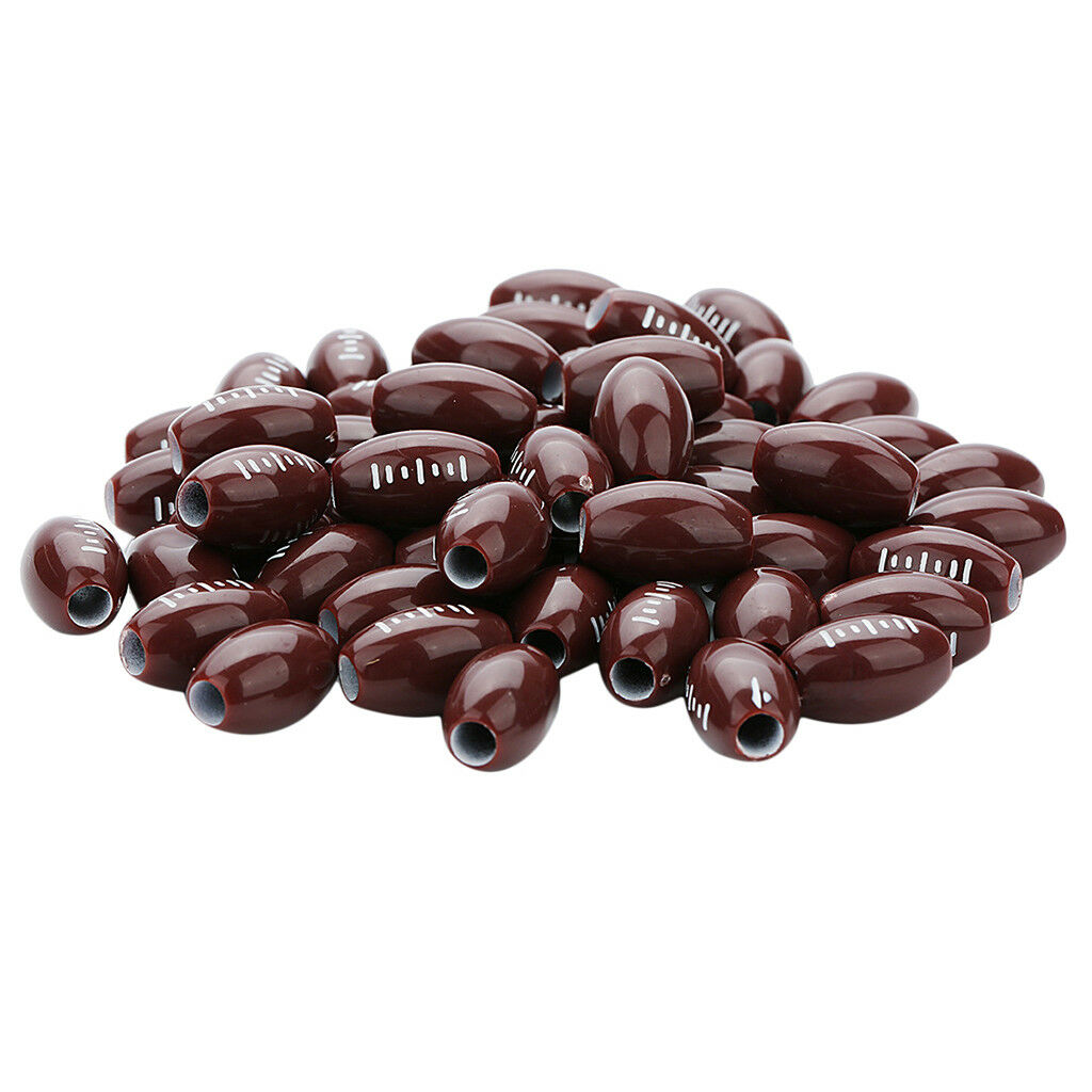 50pcs Rugby Spacer Loose Beads Charm Fit European Bracelet Jewelry Making