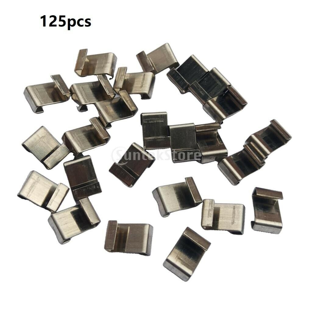 125x Durable Stainless Steel Z-Lap Type Greenhouse Glazing Clips Parts