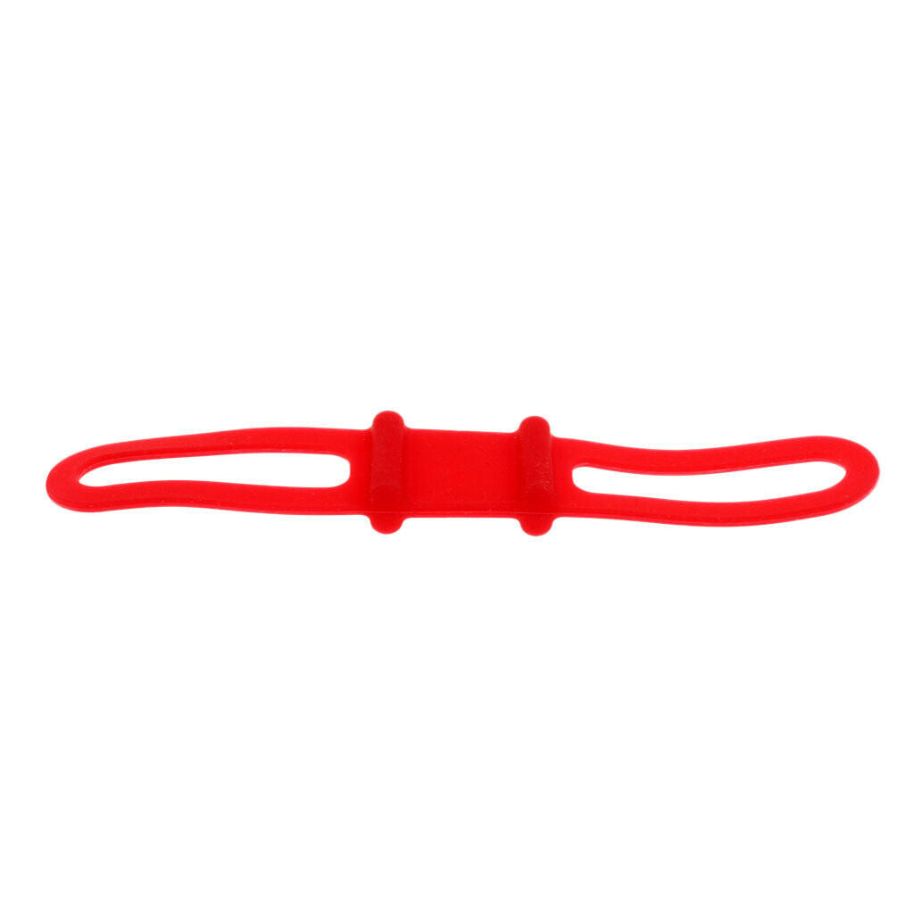 3x Elastic Bike Silicone Band  Flashlight Torch
