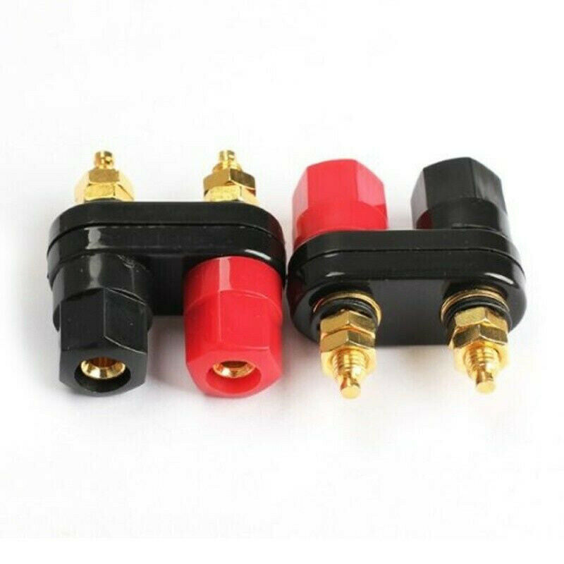 2pcs Speaker Amplifier Terminal Binding Post Dual 2 ways Banana Plug Jack