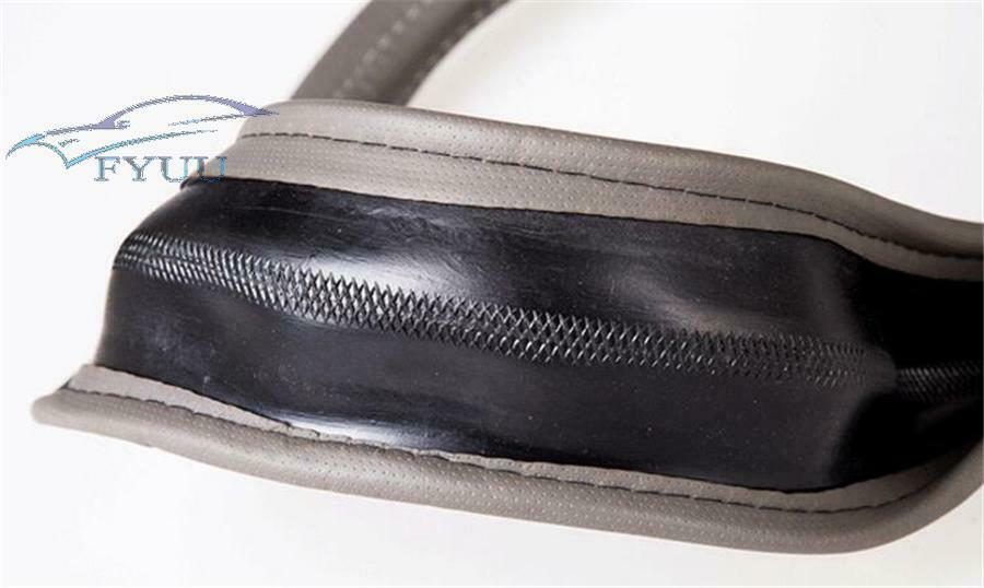Black Automotive Leather Steering Wheel Sets Streamlined Ventilating Affordable