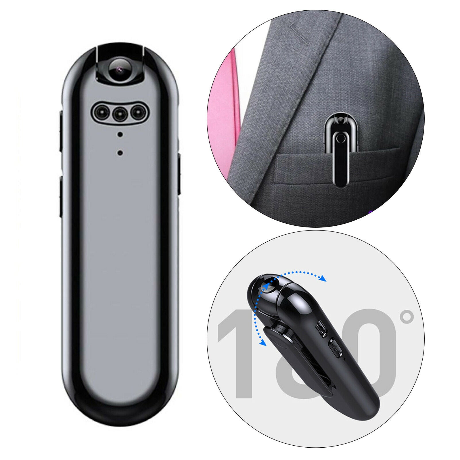 Body Camera Wearable Cam Worn Camera Body-Worn for Home Baby Portable 32GB
