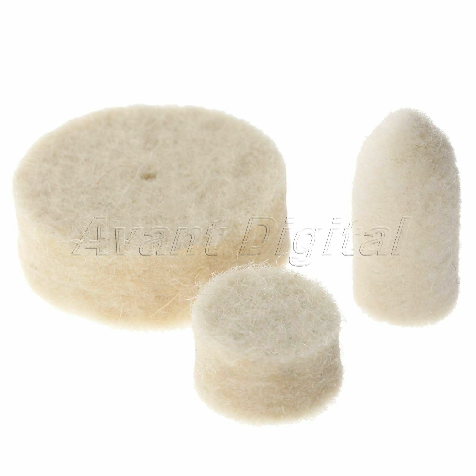 36Pcs 1/8" Soft Felt Polishing Kits Rotary Compound Set Buffing Burr Wheel Tools