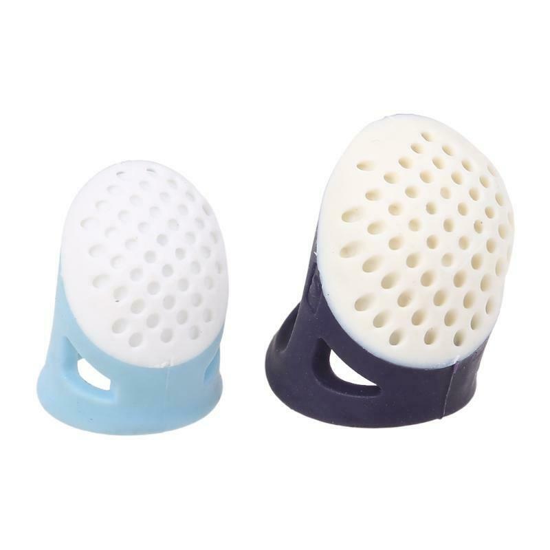 2pcs Multifunctional Silicone Thimbles Finger Protector Sleeve Pin Needles DIY