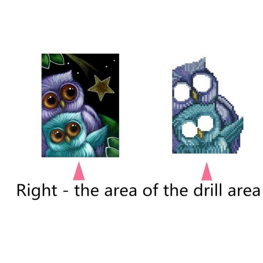 Cartoon Owl DIY 5D Diamond Painting Embroidery Cross Stitch Craft Kit 4#
