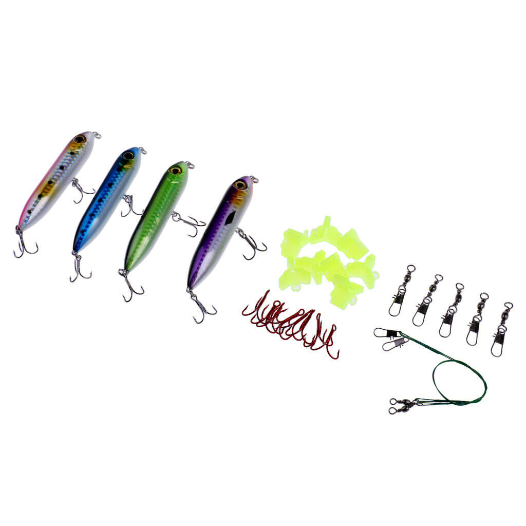 27pcs Bait Fishing Lures Hard Floating Water Fisherman Kit