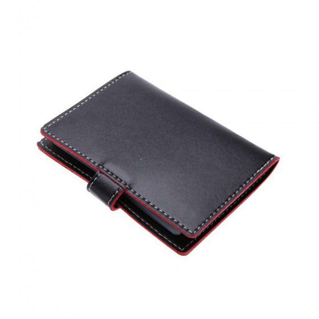 Black Soft Artificial Leather Credit Card Wallet Case