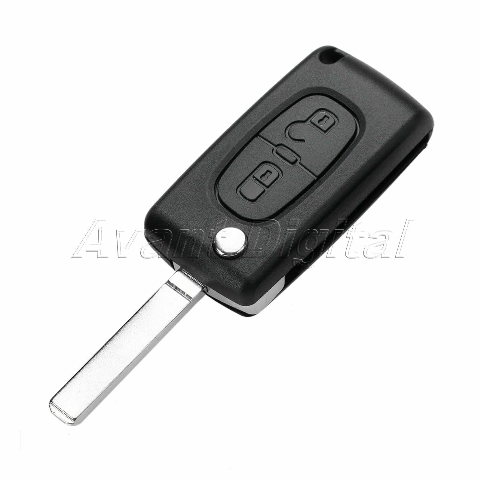 1Pc Remote Key D46 PCF7941 Chip VA2 Uncut Blade Fit For CITROEN C2 C3 C4 C5