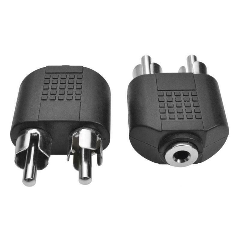 3.5mm Female To Double Male Audio (RCA) Jack Adapter 1 Female To 2 Male 1/8in