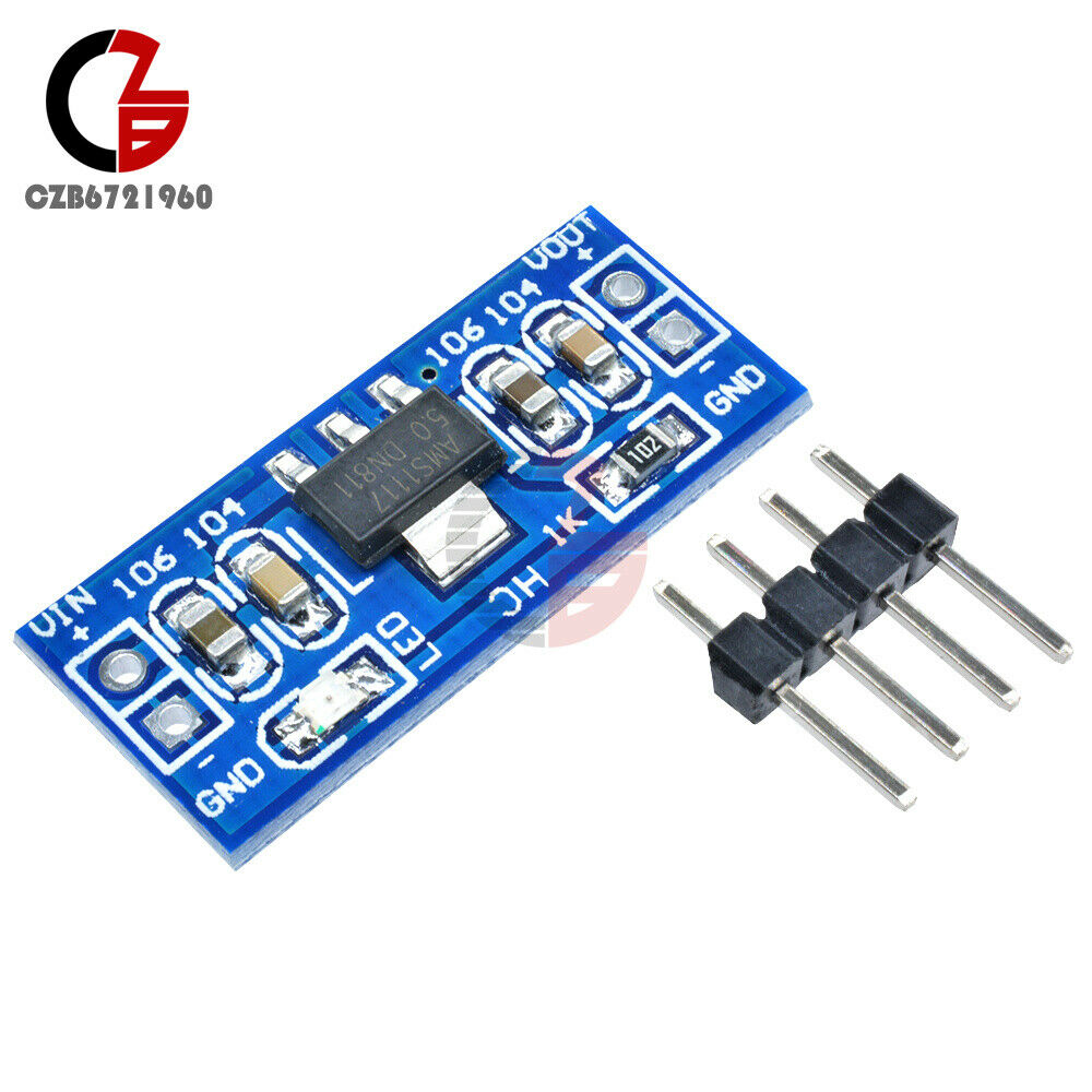 10PCS AMS1117-5.0V Input 6.0V-12V/ Output 5V Power Supply Module AMS1117-5.0